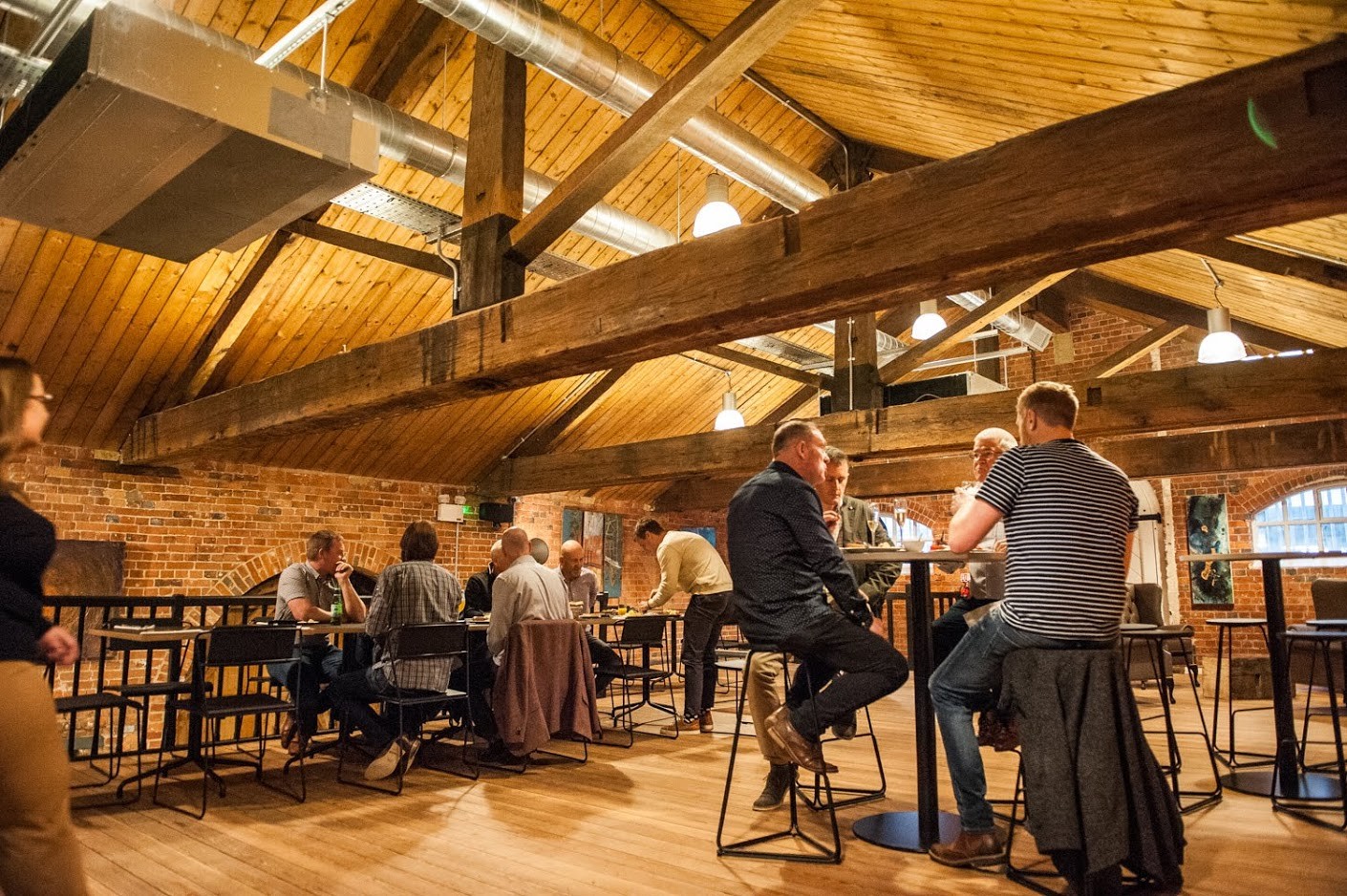Networking and informal gathering in the Kitchen at YourHQ