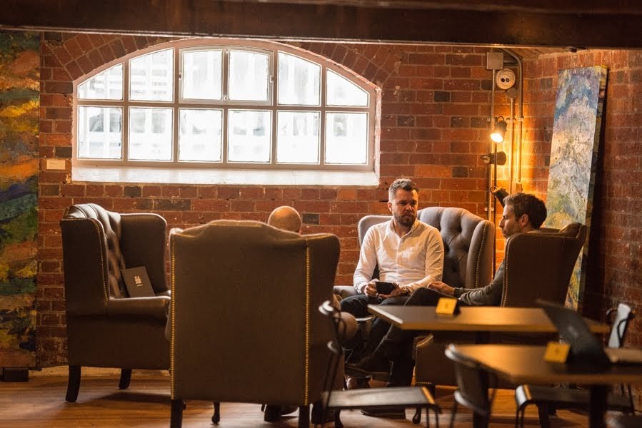 Meeting in the study area at YourHQ
